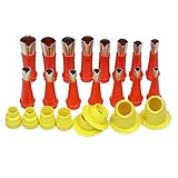 Katnetoly 23-Tlg. Edelstahl-Kartuschenpresse-Applikator mit V-Förmiger Düse, Endbearbeitung zum Verkleben Von Silikon-Dichtstoffen, Fertigstellungswerkzeug für Küchenspülenfugen, Einfache Installation