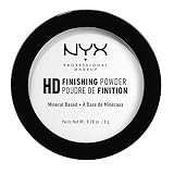 NYX Professional Makeup High Definition Finishing Powder, Gepresstes Puder, Perfektionierte Haut, Mattes Finish, Ölabsorbierend, Vegane Formel, Farbton: Translucent