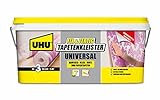 UHU Fix & Fertig Kleister Universal, Fertigkleister für die einfache Anbringung von Tapeten aller Art, Eimer 2,5 kg ,Weiß