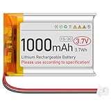 3,7V Lipo Akku 1000mAh 803040 Wiederaufladbarer Akku Lithium...