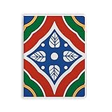 Talavera Style Pattern Decorative Notebook Gum Cover Diary Soft Cover Journal