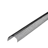 INEFA Laubschutzgitter Dachrinnen Laubschutz, PVC 68mm, 2m, Schwarz Laubfang Dachrinnenabdeckung Dachrinnenzubehör Made in Germany