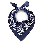 LOVARZI Bandana Blau für Herren - Halstuch - Kopftuch für Männer aus Baumwolle