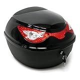Top Case 22L schwarz Koffer für Roller, Motorrad oder Quad, 22 Liter Helmkoffer Motorradkoffer