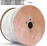 500m 135dB 5-Fach geschirmt Koaxialkabel Koax Sat Kabel Antennenkabel für DVB-S / S2, DVB-C, DVB-T,BK Anlagen, TV Cable, Full HD, UHD,4K,8K
