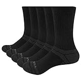 YUEDGE 5 paar Wandersocken Trekkingsocken für Damen Socken Atmungsaktiv Sportsocken Hochleistung(Schwarz, XL)