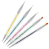 Nagel pinsel 5 Stück Nagel Art Fineliner Pinsel,Nagel Pinsel Set Pinsel für nagellack Nail brush Nagellack pinsel Art Pen für DIY Nail Art Design. (Farbe-1)