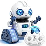 Ophy Roboter Kinder Spielzeug, wiederaufladbar und projizierbar, RC-Roboter mit LED-Augen und Musik, RC-Spielzeug mit Gestensensor für ab 3 4 5 6 7 8 9 10 Jahre Jungen und Mädchen