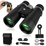 12x42 Kompakt Fernglas Kinder Erwachsene Jugendlicher, Faltbares Ferngläser BAK4 Prisma FMC-Linse Kompaktes Klein HD Heller Fernglas für Vogelbeobachtung Theater Konzerte Jagd Sportspiele