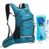 TEUEN 10L Trinkrucksack mit 2L Trinkblase, Ultraleicht Trail Rucksack Hydration Pack Fahrradrucksack für Laufen, Camping, Wandern, Marathoner,Angeln