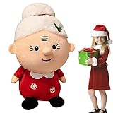 Sekemure Herr und Frau Claus Stoffpuppen,Weiches und süßes 9,8-Zoll-Weihnachtsmann-Plüschtier | Weihnachtsfrau Claus für Weihnachten, Urlaub, Party, Gastgeschenke, Geschenk, Weihnachtsmann-Puppen