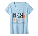 Damen Multiple Sklerose MS Awareness T-Shirt mit V-Ausschnitt