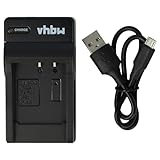 vhbw USB Ladegerät kompatibel mit Fujifilm Finepix Real 3D W3, X10, XP150, XP200 Kamera Camcorder/Akku - Ladeschale, Ladeanzeige, 4,2 V