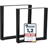 Melko 2X Tischkufen aus Vierkantprofilen 80x40 mm...