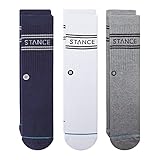 Stance Crew Sock - Basics - Packs, Marineblau, 3 Stück, M