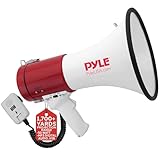 Pyle Megaphon mit Sirene, Signalhorn – Siren Megaphone – Megafon Kinder & Erwachsene 50 Watt bis 1100m Reichweite, Faltbare Megafon mit Mikrofon & wiederverwendbare Batterie, faltbare Handsirene