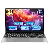 2025 FHD Laptop für Student/Business,15.6 Zoll Notebook Computer mit 16GB DDR4 1TB SSD,Quad-Core N95(Bis zu 3.4GHz,Beat N5095),8000mAh Großer Akku,2.4/5G WiFi,Webcam,USB 3.0,Beleuchtete Tastatur