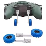 Mqwdxzfes Slipräder Schlauchboot Anhängerrad, 25cm Reifen mit 150kg Tragkraft, Universell Einfach Montierbar, Schlauchbooträder, Edelstahl Transporträder für Schlauchboote, Dingis, Kajaks, Strandwagen