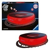 Ravensburger 3D Puzzle Iconics: 12008033 Allianz Arena - mit Licht - Das berühmte Stadion des FC Bayern München als beleuchtetes Modell für echte Fans