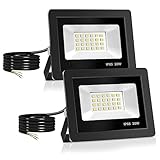 Realky LED Strahler Außen,[2 Stück] 20W LED Fluter 24 LED...