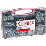 fischer SOS-Box mit Spreizdübel S und Universaldübel FU, für zahlreiche Baustoffe und vielfältige Anwendungen, inkl. passenden Schrauben, 360-teilig