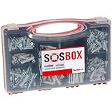 fischer SOS-Box Spreizdübel S und Universaldübel FU, vorsortierte Sortimentsbox mit 360 Dübeln und passenden Schrauben für zahlreiche Baustoffe und vielfältige Anwendungen
