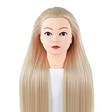 Yaki gerade Trainingskopf mit snythetischem Haar, Styling, Manikin, Kosmetologie, Puppenkopf, Friseurunterricht, Modell 3#