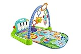 Fisher-Price HBB73 - Piano-Gym mitwachsende Spieldecke für Neugeborene und Kleinkinder mit Spielzeug, deutsche Version