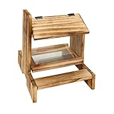 KiBcsLic Holz Eichhörnchen Futterstation Streifenhörnchenhaus Eichhörnchen Futterstation