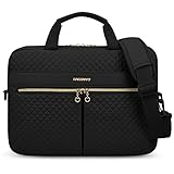 BAGSMART Laptoptasche, 15,6-Zoll-Aktentasche für Frauen, große Laptoptasche, Computertasche, Büro, Reisen, Geschäft,Schwarz