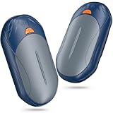 Handwärmer Wiederaufladbar 2er 3000 mAh USB Elektrische Tragbare Taschenwärmer 2 in 1 Handwärmer 20 Stunden Lang Anhaltende Hitze Wintergeschenke für Frauen,Männer,Familien,Indoor Outdoor-Dunkelblau