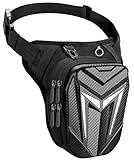 Mohard Beintasche Motorrad, wasserdichte Oberschenkeltasche Gürteltasche, Robuste Eva Motorrad Tasche Bein, Erweiterbare Aufbewahrung Tankrucksack, Sport-Schultertaschen für Radeln, Wandern, Klettern