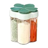 YPREWY Multifunktionaler Gewürzstreuer, Gewürzstreuer, 5-in-1-Design, einfach zu bedienen, saubere Gewürze, Kruete, Aufbewahrung, Gewürze für den Tank