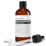 Orangenöl 100ML, MUNUSNA Ätherisches Öl Süße Orange Reines Natürliches für Ruhig und Friedlich, Ätherische Öle für Diffuser, Duftöl für DIY Seife, Kerzen, Sweet Orange Oil