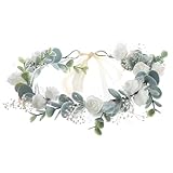 Blumenkranz Haare, Haarschmuck Hochzeit, Braut Haarschmuck, Künstliche Blattgirlande Haarreif als Damen Kopfschmuck für Hochzeitsparty, JGA, Geburtstag Feier, Strandparty, Kommunion