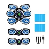 JOYTOUR EMS Trainingsgerät, Bauchmuskeltrainer Elektrisch, Sicher Effektiv Schneller Bauchtrainer, Ganzkörper EMS Bauchmuskeltrainer, 10 Stück Ersatzpads,6 Modi & 15 Intensitäten
