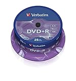 Verbatim DVD-Rohlinge DVD+R 4,7GB/16x auf Spindel VE=25 Stück
