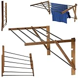 KADAX Faltbarer Trockner, Ausziehbarer Standtrockner, Ziehharmonika-Wäscheständer, Stand-Wäschetrockner, Klappbarer Turmwäscheständer (53x85cm Wand)