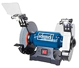 Scheppach Doppelschleifer SM200AL Schleifmaschine Schleifgerät | 500W Leistung | Verstellbarer Funkenschutz | Schleifscheibe 200mm Ø | inkl. Schlicht- und Schruppscheibe