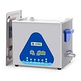 DK SONIC Ultraschallreiniger, 10L 240W Industrieller Ultraschallreinigungsgerät mit Heizung und Timer, Digitaler Steuerung und Korb, mehrere Funktionen für Motorradmotoren, Vergaser, Ketten