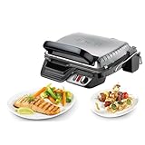 Tefal Kontaktgrill 2-in-1, Sandwichmaker, aufklappbar als Tischgrill/BBQ mit doppelter Grillfläche, regelbarer Thermostat, antihaftbeschichtet, 2000W, 32 x 32 x 14 cm, GC3050