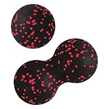 Faszien-Ball, 2 Stück Faszienball Set, Selbstmassage-Ball klein Faszientraining Massagebälle Fuß-Massage Triggerball, Erdnuss Faszien Ball, für Fuss Rücken Wirbelsäule Faszientraining Muskelmassage