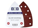 SBS Klett-Schleifblätter | 105 x 152mm | 60 Stück | 10x je Korn 40/60/80/120/180/240 für Multischleifer Prio