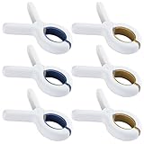 Große Badetuch Klammern, 6 Stücke Strandtuch Clips, Winddicht Handtuch Klammern, Wäscheklammern, Starke Towel Clips Klammern für Tägliche Wäsche, Strandtuch, Dicke Kleidung,Badetuch, Bettwäsche