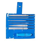 PFERD TOOLS Schlüsselfeilen-Set 265 A in Kunststofftasche, 6 Feilen, 100mm, 1 Schnellspannheft, 11702100 – für eine große Bandbreite von filigranen und leichten Feilaufgaben geeignet