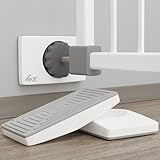 Hoffenbach 4X Wandschutz Pads für Treppengitter & Türschutzgitter – Rechteckige Schutzpads für Baby Klemmgitter – Wand- & Türschutz ohne Bohren – Für Türgitter und Treppenschutzgitter