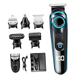 WOFASHPURET Multifunktionaler Haarschneider mit Lcd display Elektrischer Haarschneider mit Verstellbarer Schnittlänge Ergonomisch Kratzfest für Herren und Präzises Haarstyling zu Hause und