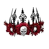 Brautdusche Gothic-Krone Stirnband Frauen Halloween Party Sonnenblumenkranz Universal Haarband für Mädchen Kopfschmuck Blumenkranz Blumenkranz Blumenkranz