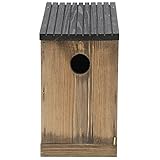 CHEOTIME Kolibri-Haus zum Aufhängen im Freien, Kleiner Vogelnistkasten – Vogelhaus aus Holz für Rotkehlchen, Kolibris, Sittiche, Drosseln – Vogelhaus für den Außenbereich, Barsch