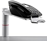 Novus PhoneMaster Schreibtisch Telefonhalterung lichtgrau, 26 x 17 x 14 cm